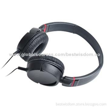 High-sound Quality Stereo Computer Headphones, 40mm Speaker Diameter and 2m Cable Length